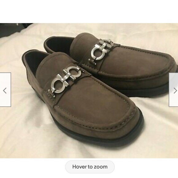 Salvadore Ferragamo Shoes - Gray Leather Made in I - Picture 1 of 7